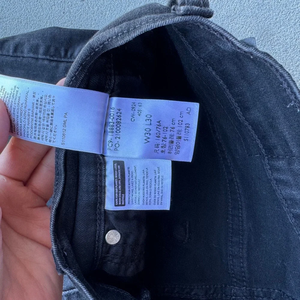 Levi's‎ 724 High Rise Straight Size 30 Black Denim Jeans Women - Picture 9 of 9